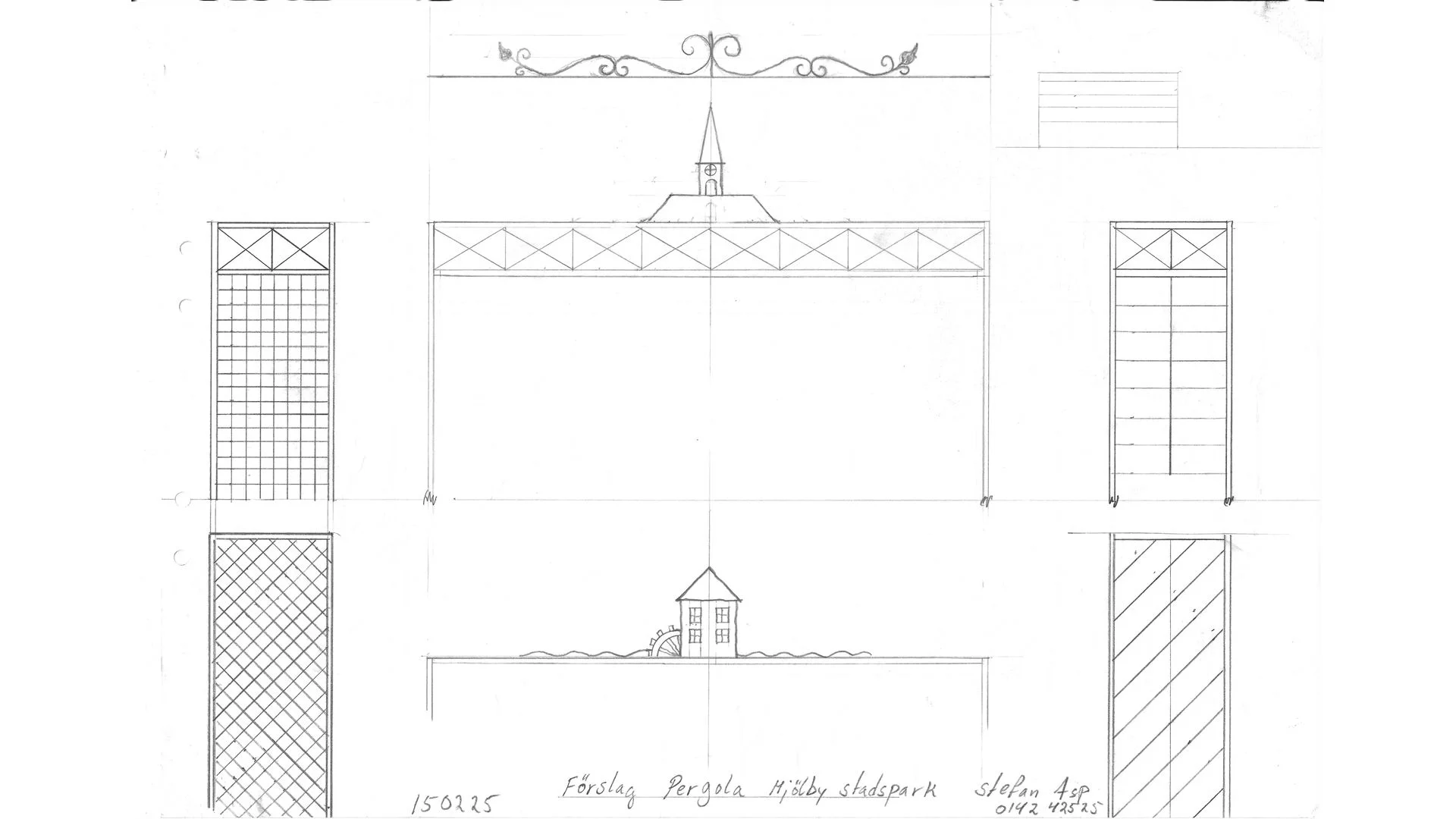 Pergola ritning 2